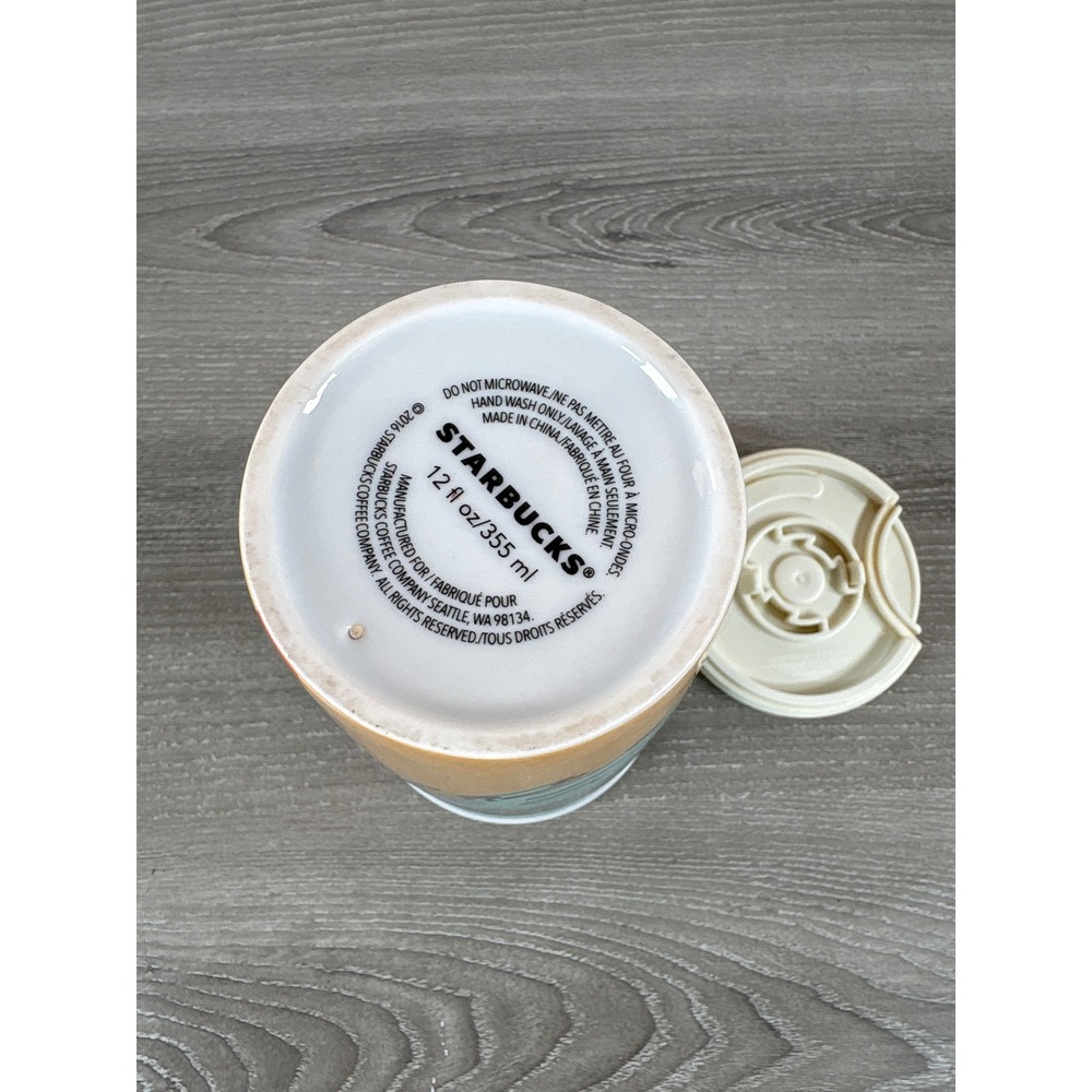 Starbucks San Diego Local Collection Ceramic Traveler Tumbler Mug 12oz Surf Van - Picture 8 of 8